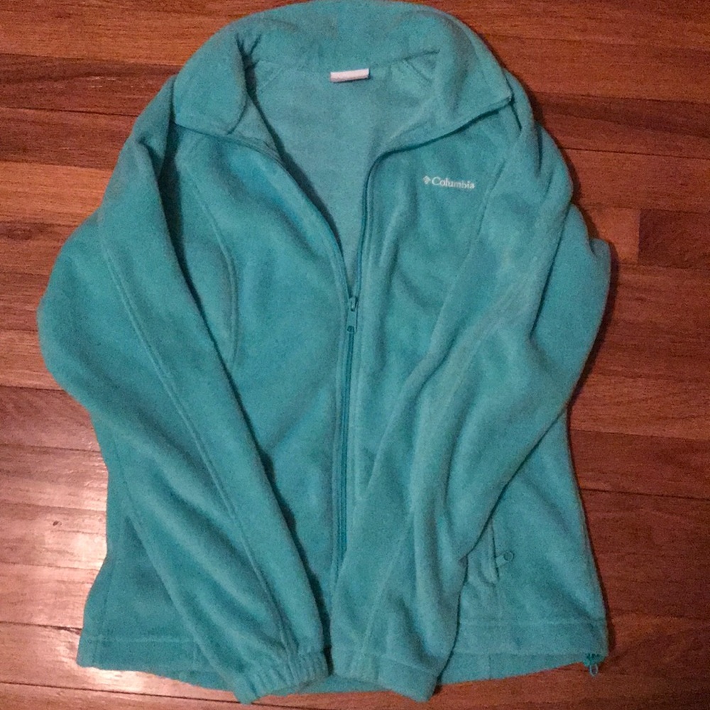 womens turquoise columbia full zip jacket